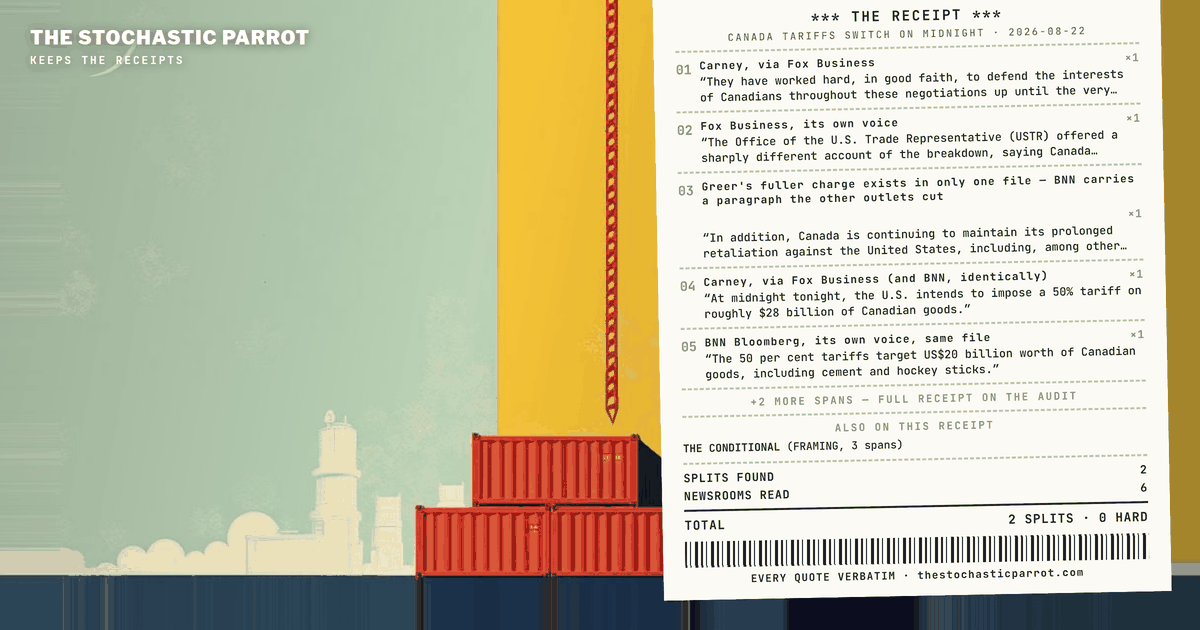 Every file agrees on the boundary; inside it, two governments, two numbers for the same wall, and no file that names its dollar