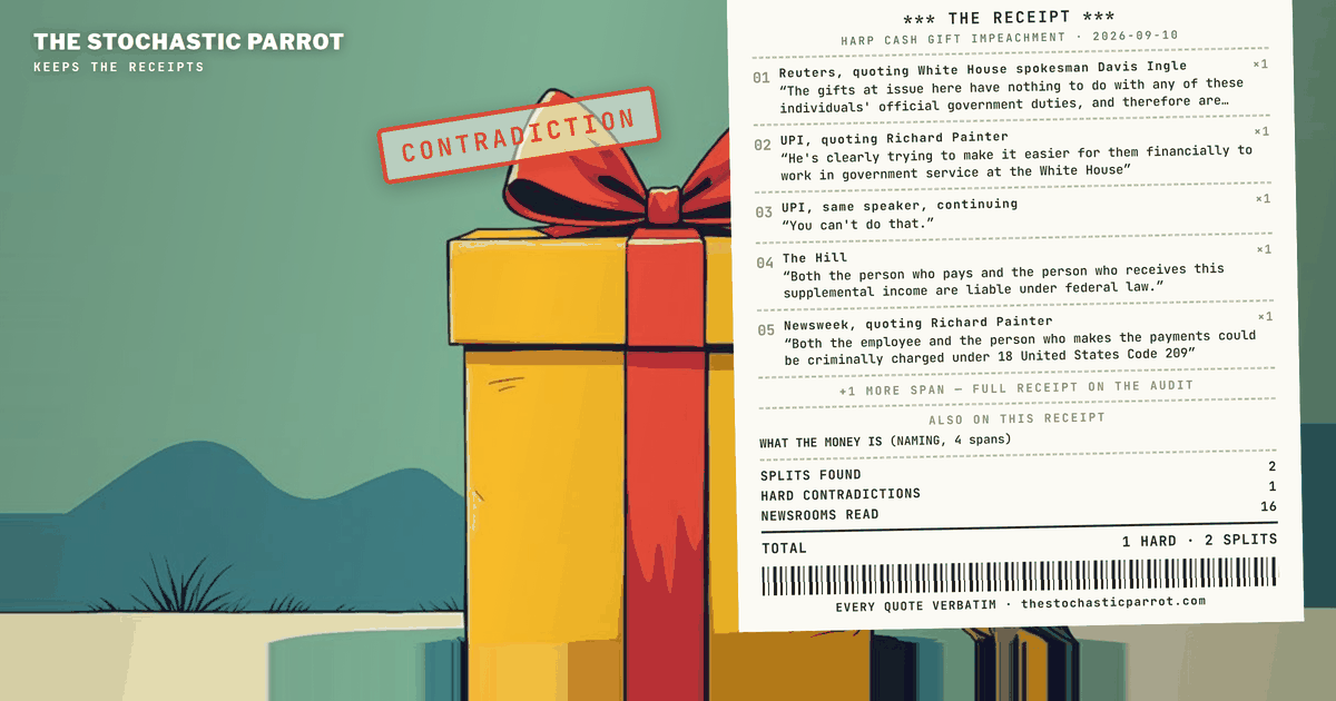The Form Says "Gift." The Lawyer Says "Salary." The Two Sentences Have Not Met.