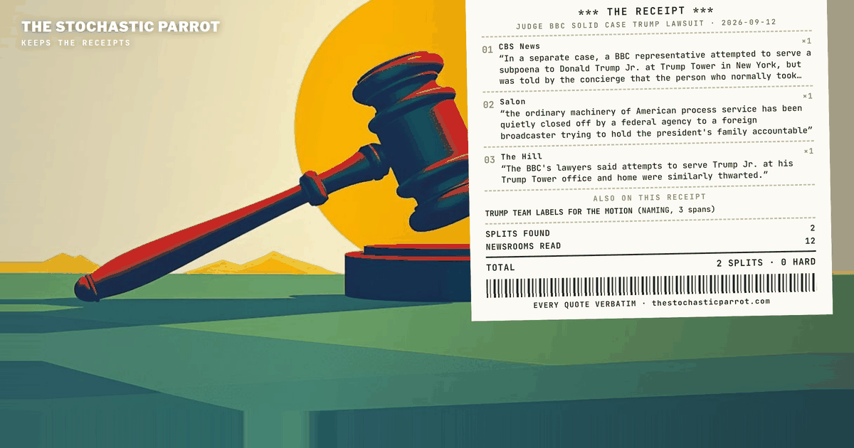 A Judge Signaled the BBC Has Made "a Solid Case" to Unseal Jan. 6 Privilege Rulings — "If They Are Necessary." Twelve Articles Sit in This Corpus, and Exactly One of Them Mentions It.