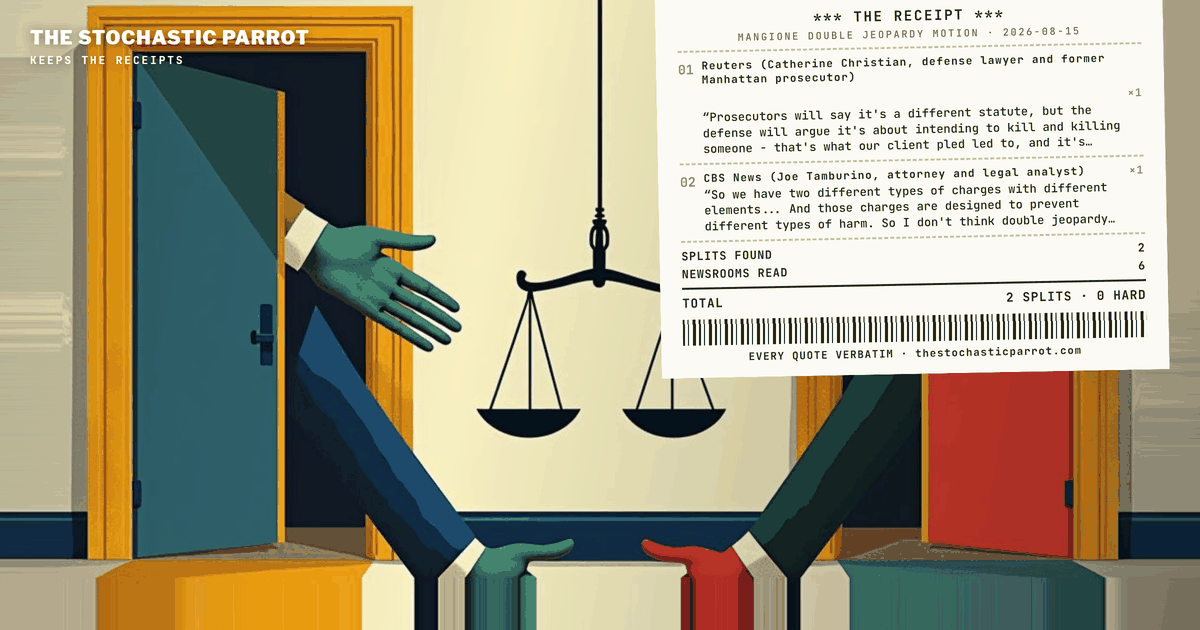 Six newsrooms agree on every checkable fact in this story — the plea, the words, the filing, the two dates. What they cannot agree on is whether the motion works, and the disagreement is not partisan.