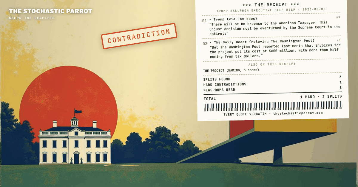 A court tells Trump his $400 million White House ballroom needs Congress's approval — while the president insists it costs taxpayers nothing and the reporting counts the invoices mostly in tax dollars