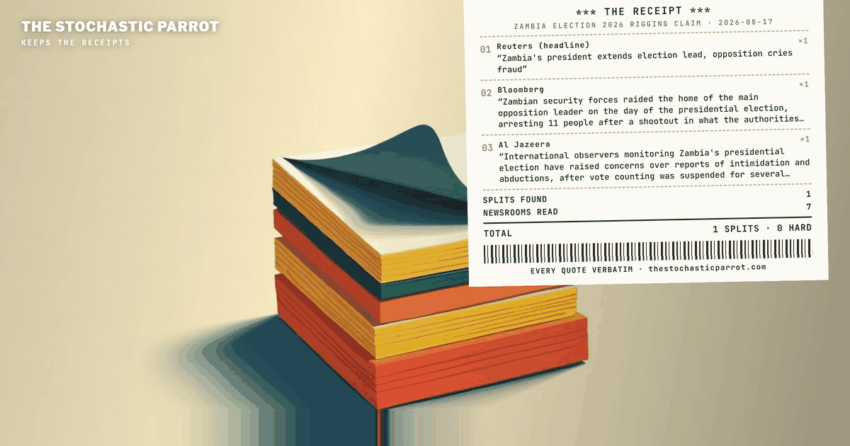 Thirty-four constituencies still unreported, eight files that have all arrived somewhere anyway, and one sentence about the army that two printings of the same dispatch carry and a third does not
