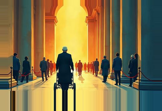 One wheelchair, one farm bill, one "not quite back to 100%" — agreed on by every outlet in the file. What divided the corpus was the choreography around the vote: a recording restriction, a clipped TMZ video, a salary figure — and a bucket of the spectrum that filed the senator and none of the atmosphere.