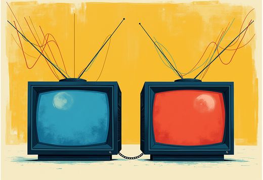 Do the two Americas watch the same news? The airtime says no.